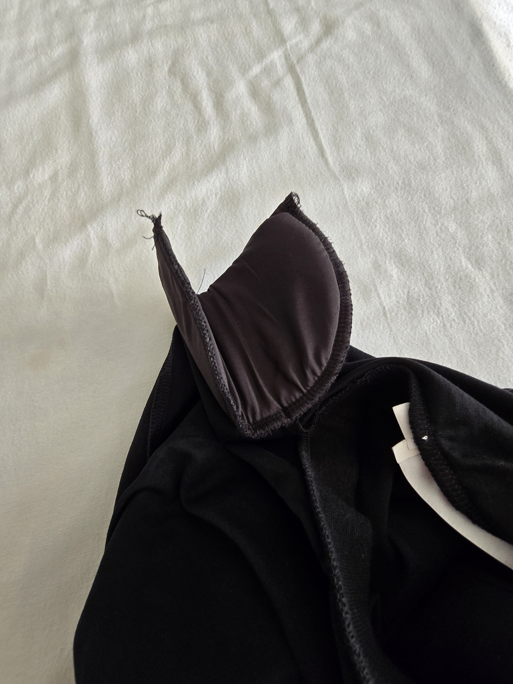 ASTR The Label Volume Shoulder Cropped Tee Black Padded Shoulder Waistband Top S - Picture 8 of 10